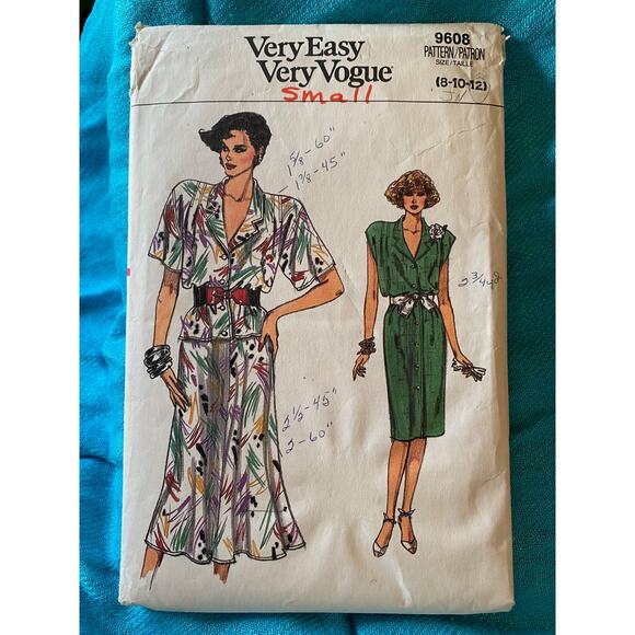 Vogue 9608 shirt dress pattern sz 8 10 12 - Picture 1 of 6